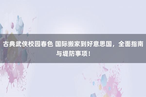 古典武侠校园春色 国际搬家到好意思国，全面指南与堤防事项！