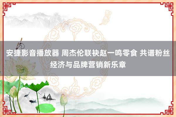 安捷影音播放器 周杰伦联袂赵一鸣零食 共谱粉丝经济与品牌营销新乐章