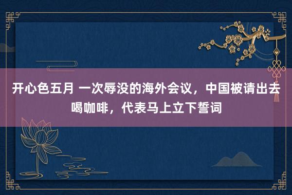 开心色五月 一次辱没的海外会议，中国被请出去喝咖啡，代表马上立下誓词