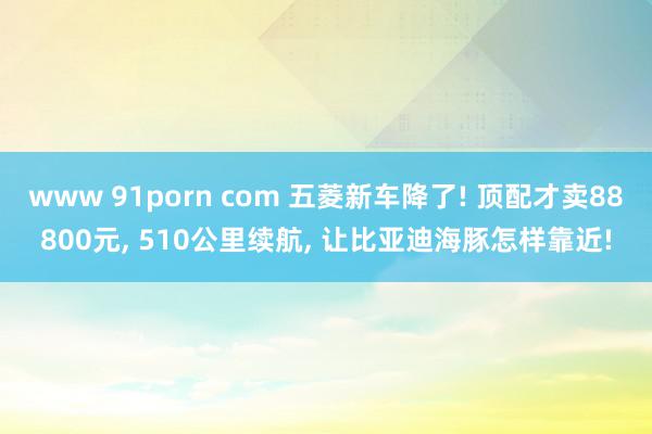 www 91porn com 五菱新车降了! 顶配才卖88800元, 510公里续航, 让比亚迪海豚怎样靠近!