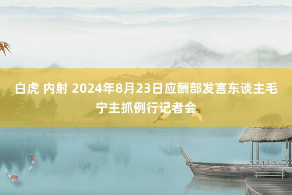 白虎 内射 2024年8月23日应酬部发言东谈主毛宁主抓例行记者会