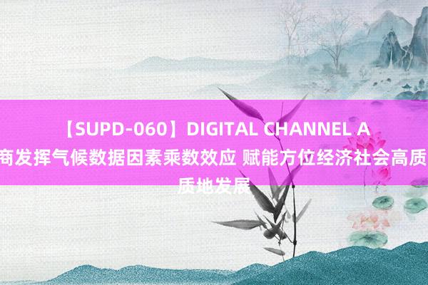 【SUPD-060】DIGITAL CHANNEL AYA 共商发挥气候数据因素乘数效应 赋能方位经济社会高质地发展